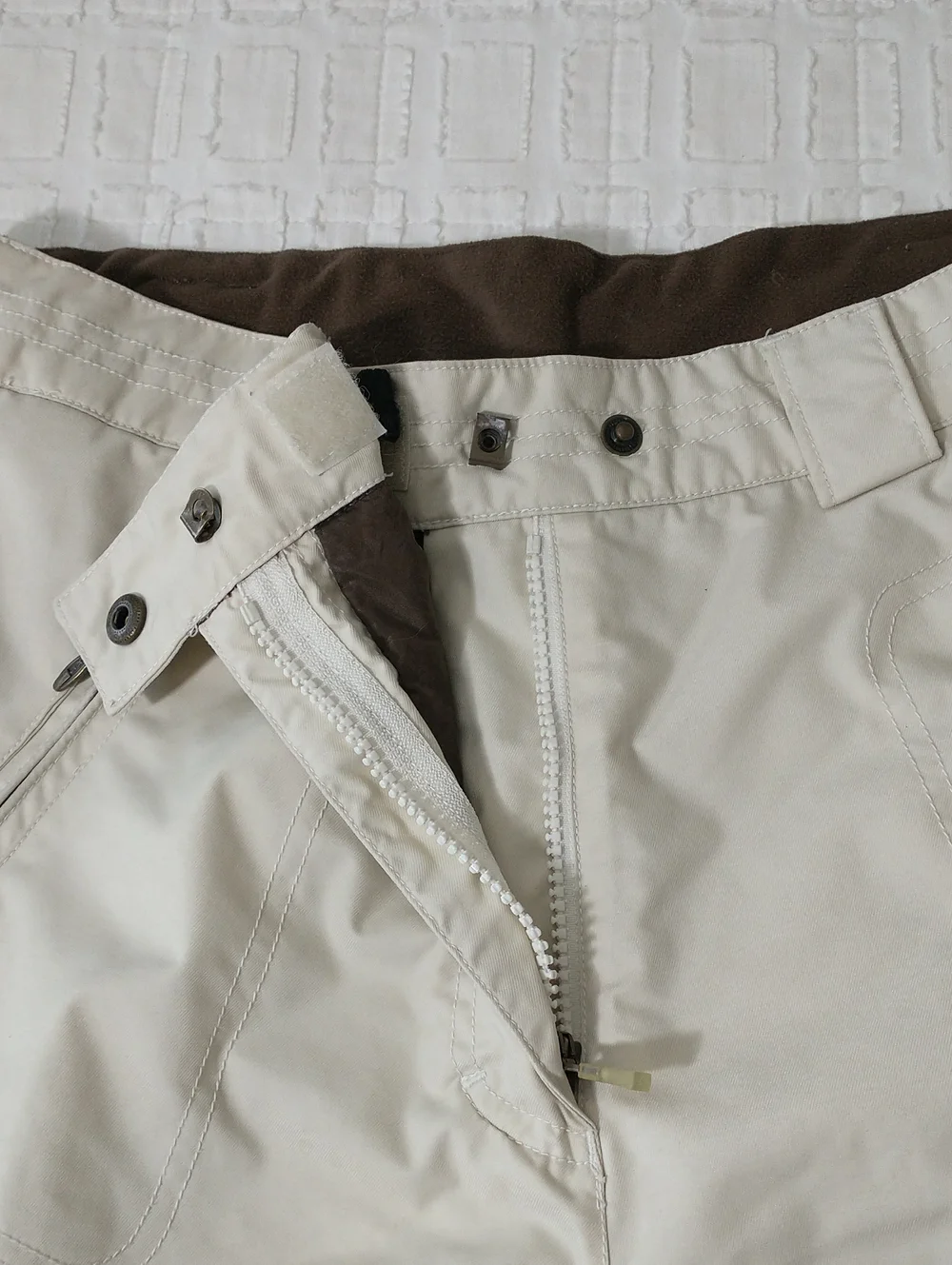 Obermeyer Tyler Snow Pant, Size 18 Youth, Cream, Grow Along Tech., Winter, Ski
